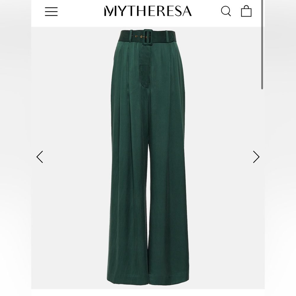 Zimmerman jade SILK TUCK pants. Size 3. BNWT.